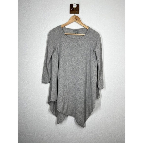 Neiman Marcus Womens Asymmetric Cashmere Sweater XS Gray - Picture 1 of 3